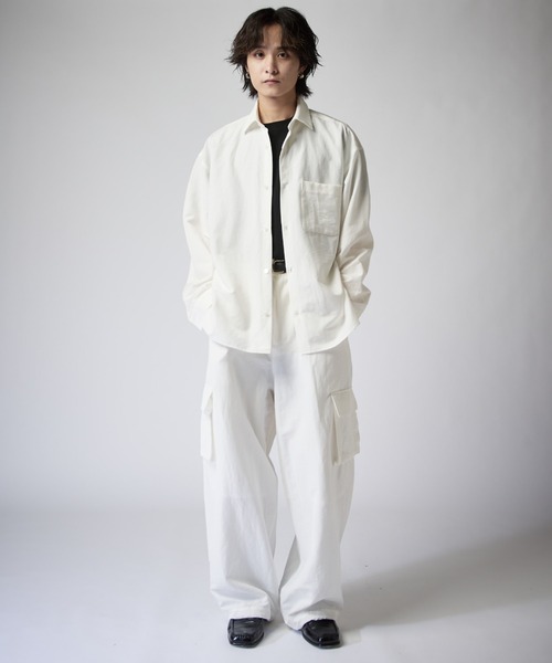 Lui's(ルイス)の「トリアセテートドライ シャツ(シャツ/ブラウス・メンズ・ホワイト/ブラック・M/S)」の20枚目の写真