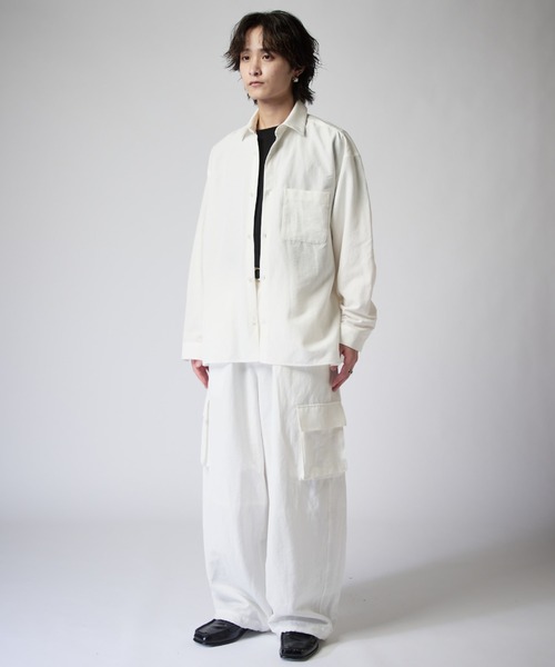 Lui's(ルイス)の「トリアセテートドライ シャツ(シャツ/ブラウス・メンズ・ホワイト/ブラック・M/S)」の21枚目の写真