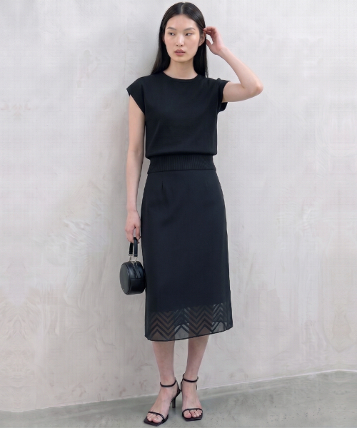 KIMDOH(キムド)の「Arlo Ribbed Round Cap Top Black(ニット/セーター・レディース・ブラック/アイボリー・FREE)」の4枚目の写真
