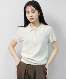 リネンブレンド　ドライタッチ　ポロニット　LINEN BLEND DRY TOUCH POLO KNIT