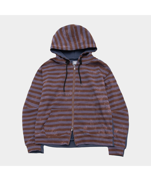 Striped Angry Ray layered colorful crewneck [Nevy]