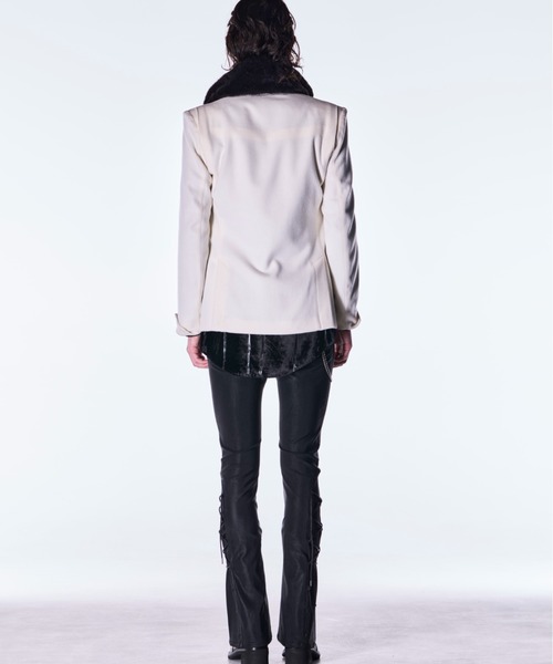 kiryuyrik（キリュウキリュウ）の「kiryuyrik/キリュウキリュウ/Fur Napoleon Jacket（テーラードジャケット・メンズ・ホワイト/ブラック・SMALL/MEDIUM/LARGE）」の7枚目の写真