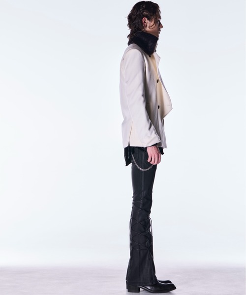 kiryuyrik（キリュウキリュウ）の「kiryuyrik/キリュウキリュウ/Fur Napoleon Jacket（テーラードジャケット・メンズ・ホワイト/ブラック・SMALL/MEDIUM/LARGE）」の6枚目の写真