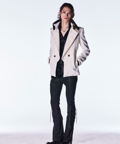 kiryuyrik（キリュウキリュウ）の「kiryuyrik/キリュウキリュウ/Fur Napoleon Jacket（テーラードジャケット・メンズ・ホワイト/ブラック・SMALL/MEDIUM/LARGE）」の5枚目の写真