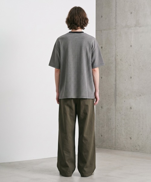 rehacer(レアセル)の「rehacer : Wave Multi Border CS(Tシャツ/カットソー・メンズ・チャコールグレー/ホワイト・LARGE/MEDIUM/X-LARGE)」の6枚目の写真