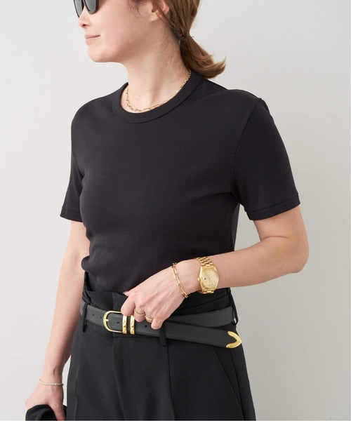 Deuxieme Classe（ドゥーズィエムクラス）の「*追加 AESTHETIC クルーネック  Tシャツ（Tシャツ/カットソー・レディース・ホワイト/ブラック・38/36）」の6枚目の写真