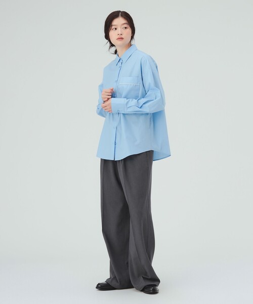 BEAMS HEART(ビームスハート)の「ポケット パイピング シャツ(シャツ/ブラウス・レディース・サックスブルー/ベージュ/オフホワイト・FREE)」の13枚目の写真