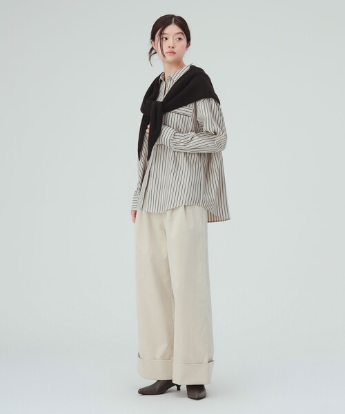 BEAMS HEART(ビームスハート)の「ポケット パイピング シャツ(シャツ/ブラウス・レディース・サックスブルー/ベージュ/オフホワイト・FREE)」の15枚目の写真