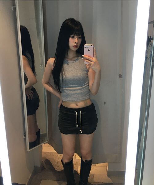 KIJIKO(キジコ)の「ke704. Damage Mini Skirt Pants Charcoal(スカート・レディース・チャコール・FREE/MEDIUM/SMALL)」の12枚目の写真