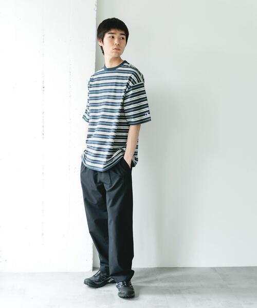 Champion(チャンピオン)の「『別注』CHAMPION×DOORS BORDER T-SHIRTS(Tシャツ/カットソー・メンズ・ライトブラウン/ベージュ系その他/ブルー系その他・LARGE/MEDIUM)」の18枚目の写真