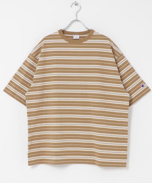 Champion(チャンピオン)の「『別注』CHAMPION×DOORS BORDER T-SHIRTS(Tシャツ/カットソー・メンズ・ライトブラウン/ベージュ系その他/ブルー系その他・LARGE/MEDIUM)」の15枚目の写真
