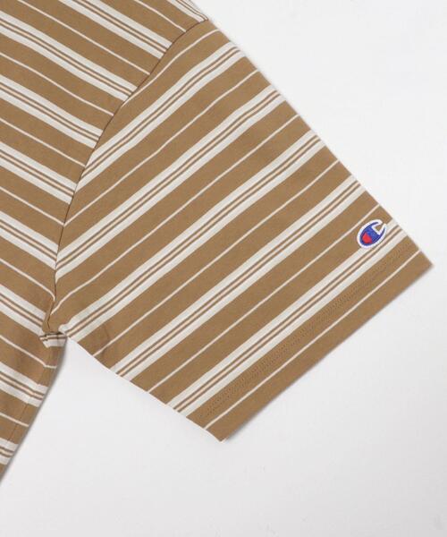 Champion(チャンピオン)の「『別注』CHAMPION×DOORS BORDER T-SHIRTS(Tシャツ/カットソー・メンズ・ライトブラウン/ベージュ系その他/ブルー系その他・LARGE/MEDIUM)」の16枚目の写真