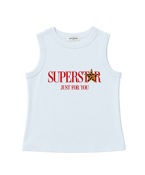 THEMORFHOUSE(ザモーフハウス)の「レオパードスーパースターベーシックスリーブレスライトブルー(Tシャツ/カットソー・レディース・その他・MEDIUM)」の1枚目の写真