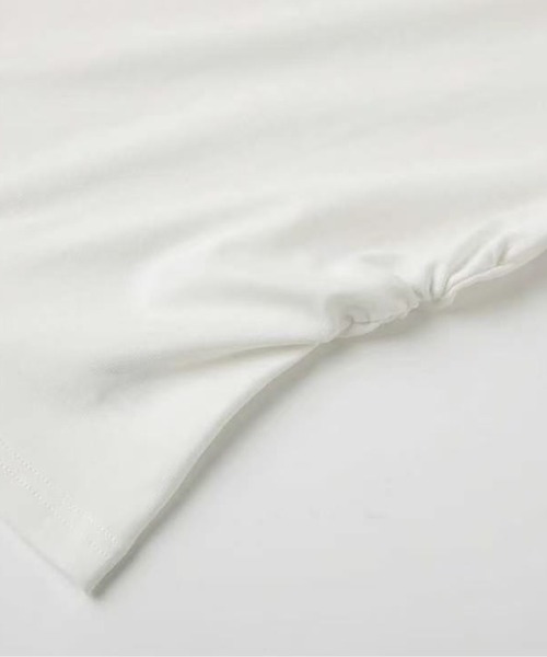 LA POMME petit（ラポミ・プチ）の「Basic Waisted Point T/ベーシックウエストポイントT（Tシャツ/カットソー・レディース・ホワイト/ブラック・FREE）」の6枚目の写真