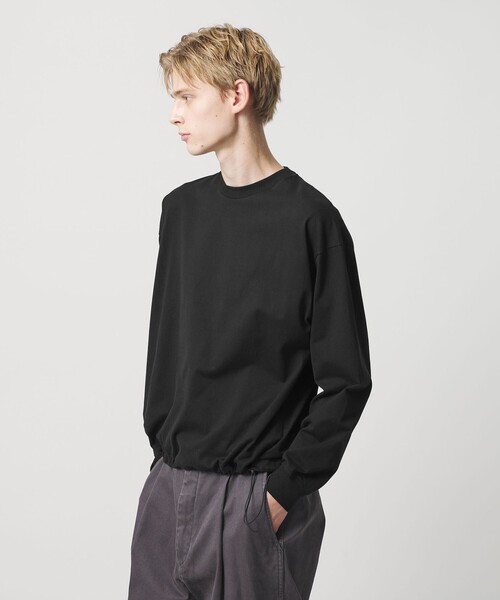 BEAUTY&YOUTH UNITED ARROWS(ビューティーアンドユースユナイテッドアローズ)の「【WEB限定】クリア コットン アジャスト クルーネック カットソー(Tシャツ/カットソー・メンズ・ホワイト/ブラック/ライトブルー・S/L/M)」の5枚目の写真