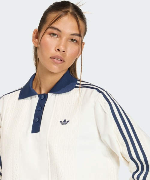 adidas(アディダス)の「adidas Originals ウィンターライズド 長袖 サッカージャージー / ロンT / アディダスオリジナルス adidas Originals(Tシャツ/カットソー・レディース・ホワイト・XX-LARGE/LARGE/MEDIUM/SMALL/X-LARGE/X-SMALL)」の6枚目の写真