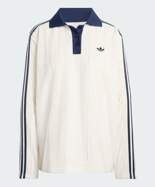 adidas(アディダス)の「adidas Originals ウィンターライズド 長袖 サッカージャージー / ロンT / アディダスオリジナルス adidas Originals(Tシャツ/カットソー・レディース・ホワイト・XX-LARGE/LARGE/MEDIUM/SMALL/X-LARGE/X-SMALL)」の4枚目の写真