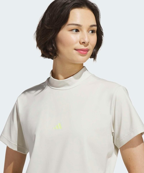 adidas(アディダス)の「コードカオス モックネック 半袖シャツ【adidas Golf/アディダスゴルフ】(Tシャツ/カットソー・レディース・クリーム・SMALL/MEDIUM/LARGE/X-LARGE/XX-LARGE/X-SMALL)」の3枚目の写真