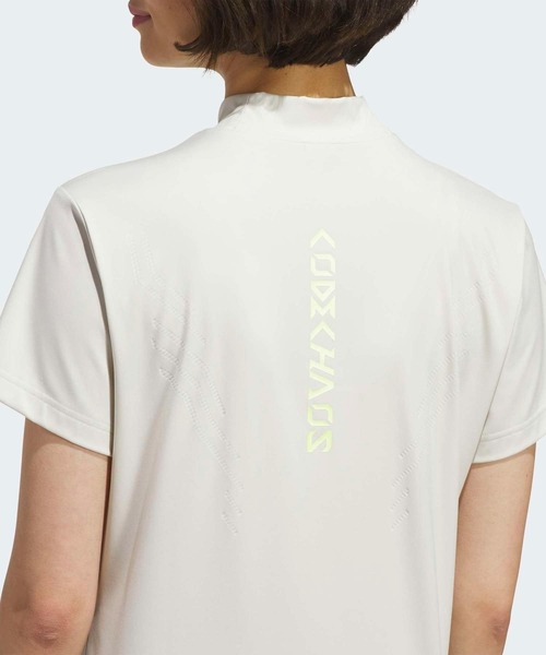 adidas(アディダス)の「コードカオス モックネック 半袖シャツ【adidas Golf/アディダスゴルフ】(Tシャツ/カットソー・レディース・クリーム・SMALL/MEDIUM/LARGE/X-LARGE/XX-LARGE/X-SMALL)」の4枚目の写真