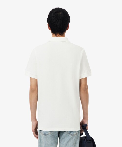 LACOSTE（ラコステ）の「【EC限定】ショルダーテーピング 鹿の子ポロシャツ（ポロシャツ・メンズ・オフホワイト/ブラック・2/3/5/4）」の5枚目の写真