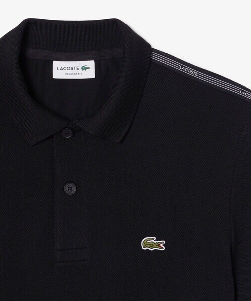 LACOSTE（ラコステ）の「【EC限定】ショルダーテーピング 鹿の子ポロシャツ（ポロシャツ・メンズ・オフホワイト/ブラック・2/3/5/4）」の13枚目の写真