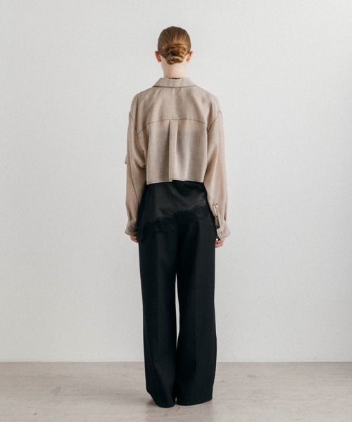 CREDONA(クレドナ)の「SHEER SHIRT/シアーシャツ(シャツ/ブラウス・レディース・グレー/ベージュ・FREE)」の18枚目の写真