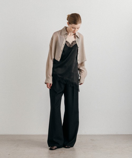 CREDONA(クレドナ)の「SHEER SHIRT/シアーシャツ(シャツ/ブラウス・レディース・グレー/ベージュ・FREE)」の15枚目の写真