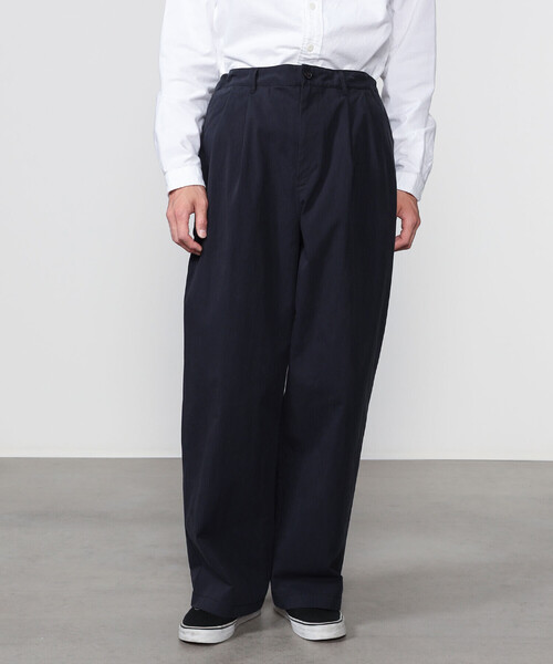 DANTON(ダントン)の「DANTON | コットンナイロンツイル 2タックワイドイージーパンツ MEN(その他パンツ・メンズ・ネイビー/ベージュ・44/42/40)」の1枚目の写真
