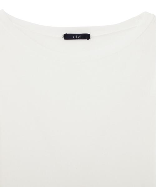 YLEVE(イレーヴ)の「YLEVE / SHEER HIGH-TWIST RIB JERSEY PULLOVER(Tシャツ/カットソー・レディース・ブラック/ホワイト・1)」の11枚目の写真