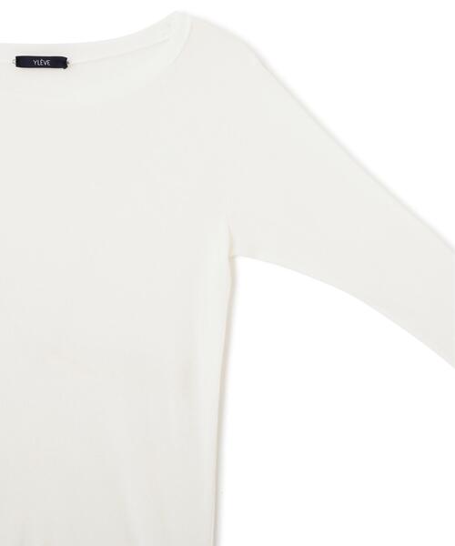 YLEVE(イレーヴ)の「YLEVE / SHEER HIGH-TWIST RIB JERSEY PULLOVER(Tシャツ/カットソー・レディース・ブラック/ホワイト・1)」の12枚目の写真