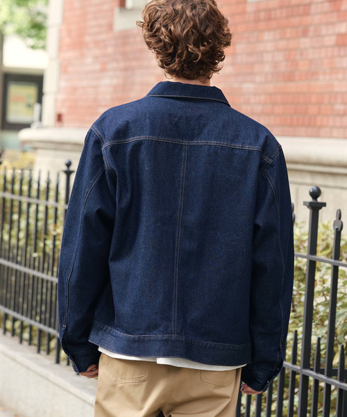 HECT（ヘクト）の「【HECT】Vintage Style Boxy Denim Jacket / ボックスシルエット ヴィンテージライク デニムジャケット＜速乾・ウォッシャブル＞（デニムジャケット・メンズ・ブルー/ブラック系/ダークインディゴブルー/ブラック/インディゴブルー・M/L/S）」の10枚目の写真
