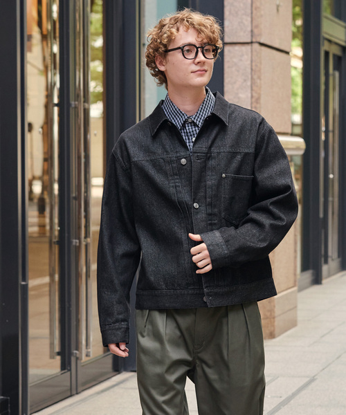 HECT（ヘクト）の「【HECT】Vintage Style Boxy Denim Jacket / ボックスシルエット ヴィンテージライク デニムジャケット＜速乾・ウォッシャブル＞（デニムジャケット・メンズ・ブルー/ブラック系/ダークインディゴブルー/ブラック/インディゴブルー・M/L/S）」の16枚目の写真