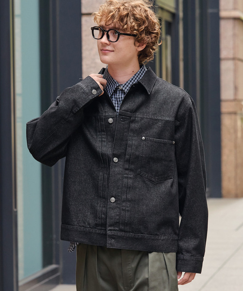 HECT（ヘクト）の「【HECT】Vintage Style Boxy Denim Jacket / ボックスシルエット ヴィンテージライク デニムジャケット＜速乾・ウォッシャブル＞（デニムジャケット・メンズ・ブルー/ブラック系/ダークインディゴブルー/ブラック/インディゴブルー・M/L/S）」の17枚目の写真