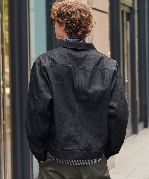 HECT（ヘクト）の「【HECT】Vintage Style Boxy Denim Jacket / ボックスシルエット ヴィンテージライク デニムジャケット＜速乾・ウォッシャブル＞（デニムジャケット・メンズ・ブルー/ブラック系/ダークインディゴブルー/ブラック/インディゴブルー・M/L/S）」の18枚目の写真