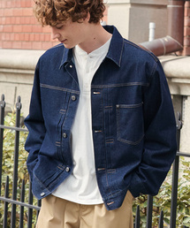 【HECT】Vintage Style Boxy Denim Jacket / ボックスシルエット ヴィンテージライク デニムジャケット<速乾・ウォッシャブル>