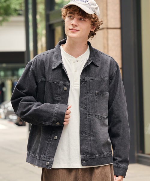 HECT（ヘクト）の「【HECT】Vintage Style Boxy Denim Jacket / ボックスシルエット ヴィンテージライク デニムジャケット＜速乾・ウォッシャブル＞（デニムジャケット・メンズ・ブルー/ブラック系/ダークインディゴブルー/ブラック/インディゴブルー・M/L/S）」の22枚目の写真