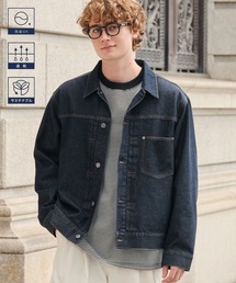 HECT（ヘクト）の「【HECT】Vintage Style Boxy Denim Jacket   ボックスシルエット ヴィンテージライク デニムジャケット<速乾・ウォッシャブル>（デニムジャケット）」