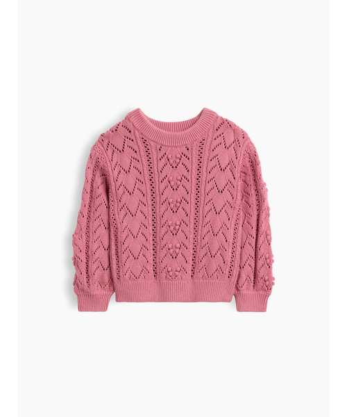 GAP(ギャップ)の「テクスチャー クルーネックセーター (幼児・ベビー)(ニット/セーター・キッズ・ピンク/ホワイト/グリーン・90cm/100cm/105cm/80cm/110cm/95cm/70cm)」の3枚目の写真