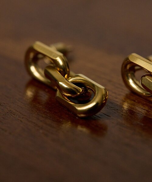 ear PAPILLONNER(イアパピヨネ)の「《金属アレルギー対応/ステンレス》エッジチェーンピアス(ピアス(両耳用)・レディース・シルバー/ゴールド・FREE)」の11枚目の写真