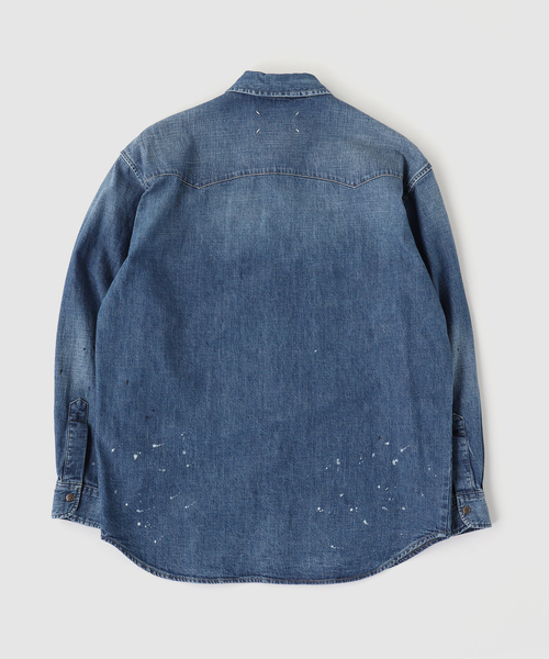 Maison Margiela(メゾンマルジェラ)の「MAISON MARGIELA(メゾン マルジェラ) BICOLOR DENIM SHIRT(シャツ/ブラウス・メンズ・コバルトブルー・48/46)」の2枚目の写真