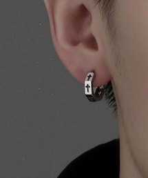 ヘキサゴンクロスカットアウトフープピアス