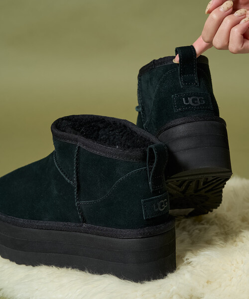 FREAK'S STORE（フリークスストア）の「限定展開 UGG/アグ W CLASSIC ULTRA MINI PLATFORM/ウィメンズ クラシック ウルトラ ミニ プラットフォーム[6~8サイズ展開]（ブーツ・レディース・キャメル/ブラック・7/6/8）」の8枚目の写真