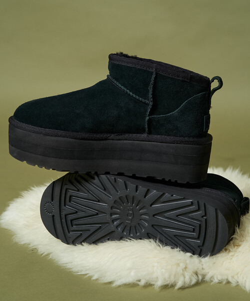 FREAK'S STORE（フリークスストア）の「限定展開 UGG/アグ W CLASSIC ULTRA MINI PLATFORM/ウィメンズ クラシック ウルトラ ミニ プラットフォーム[6~8サイズ展開]（ブーツ・レディース・キャメル/ブラック・7/6/8）」の9枚目の写真