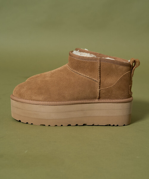 FREAK'S STORE（フリークスストア）の「限定展開 UGG/アグ W CLASSIC ULTRA MINI PLATFORM/ウィメンズ クラシック ウルトラ ミニ プラットフォーム[6~8サイズ展開]（ブーツ・レディース・キャメル/ブラック・7/6/8）」の12枚目の写真