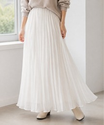 シフォンプリーツロングスカート