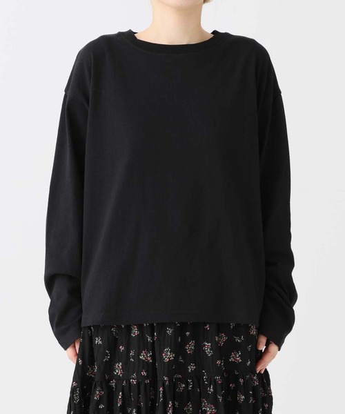 HEART MARKET(ハートマーケット)の「ワイドな無地ロンT(Tシャツ/カットソー・レディース・ブルー/ナチュラル/ブラック/ホワイト/チャコール・LARGE/MEDIUM/LL)」の13枚目の写真