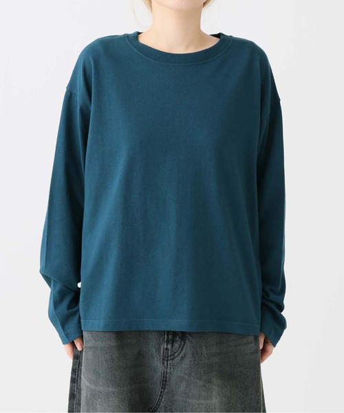 HEART MARKET(ハートマーケット)の「ワイドな無地ロンT(Tシャツ/カットソー・レディース・ブルー/ナチュラル/ブラック/ホワイト/チャコール・LARGE/MEDIUM/LL)」の11枚目の写真