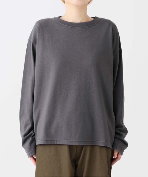 HEART MARKET(ハートマーケット)の「ワイドな無地ロンT(Tシャツ/カットソー・レディース・ブルー/ナチュラル/ブラック/ホワイト/チャコール・LARGE/MEDIUM/LL)」の12枚目の写真