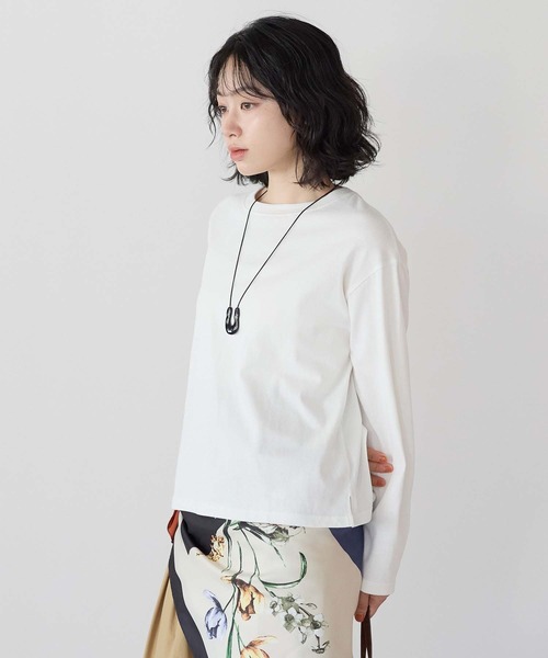 HEART MARKET(ハートマーケット)の「ワイドな無地ロンT(Tシャツ/カットソー・レディース・ブルー/ナチュラル/ブラック/ホワイト/チャコール・LARGE/MEDIUM/LL)」の15枚目の写真