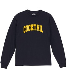NOBOUND(ノーバウンド) 長袖Tシャツ COCKTAIL カクテル ロゴ プリント レギュラーシルエット ロンT トップス カットソー レディース